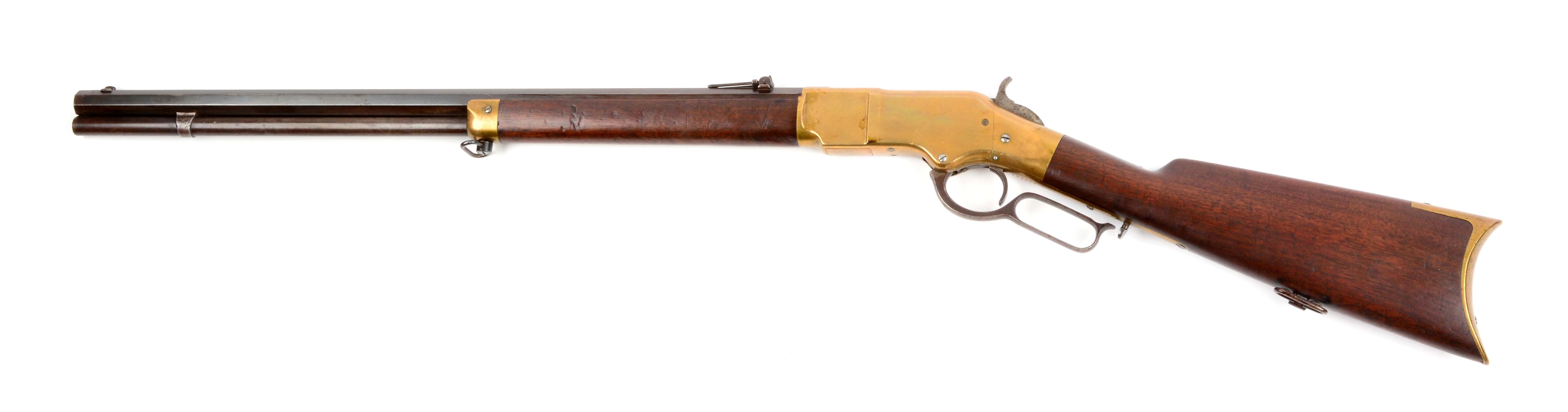 A) fine winchester model 1866 (yellow boy) lever action rifle. 