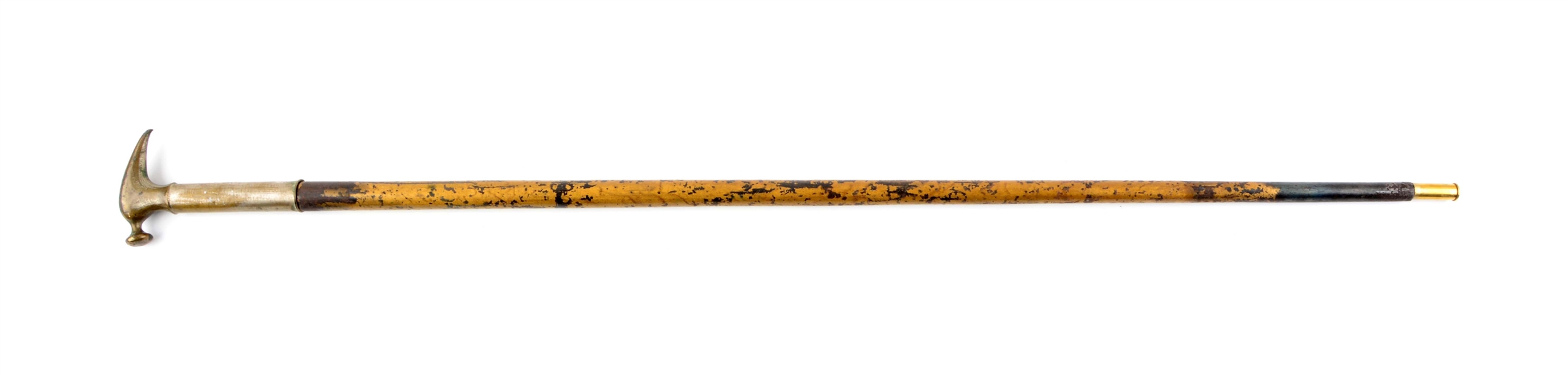 SMALL HAMMER HANDLE 19TH CENTURY SWORD CANE.