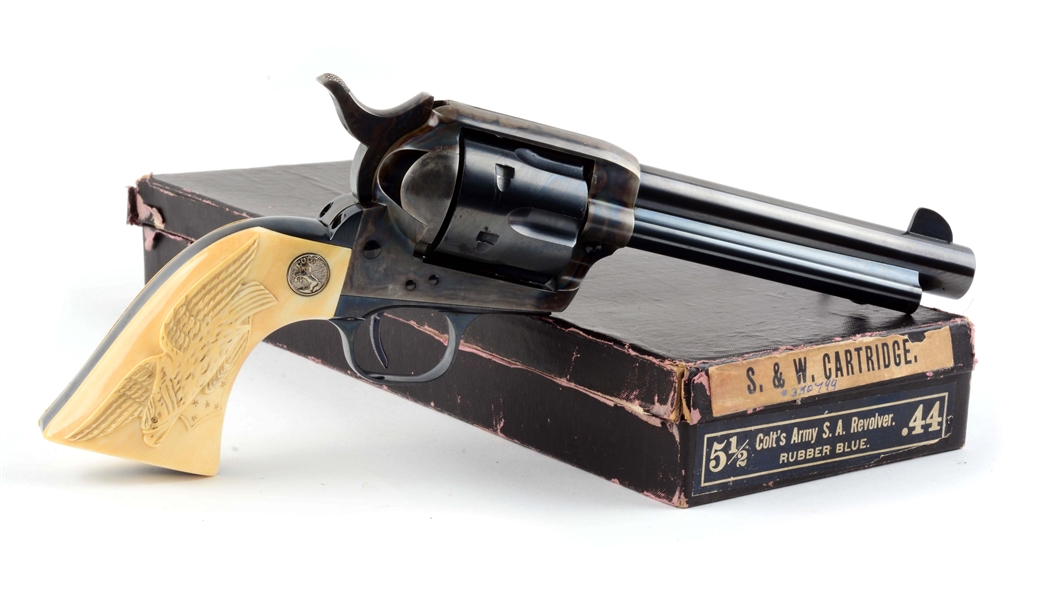 (C) ONE-OF-A-KIND BOXED PRE-WAR COLT SINGLE ACTION ARMY REVOLVER.