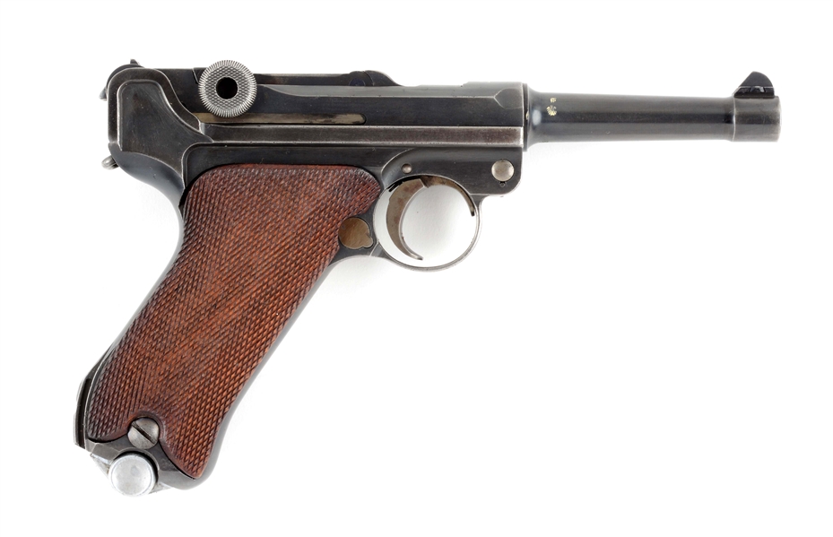(C) WWII REISSUED 1917 DATED LUGER SEMI-AUTOMATIC PISTOL.