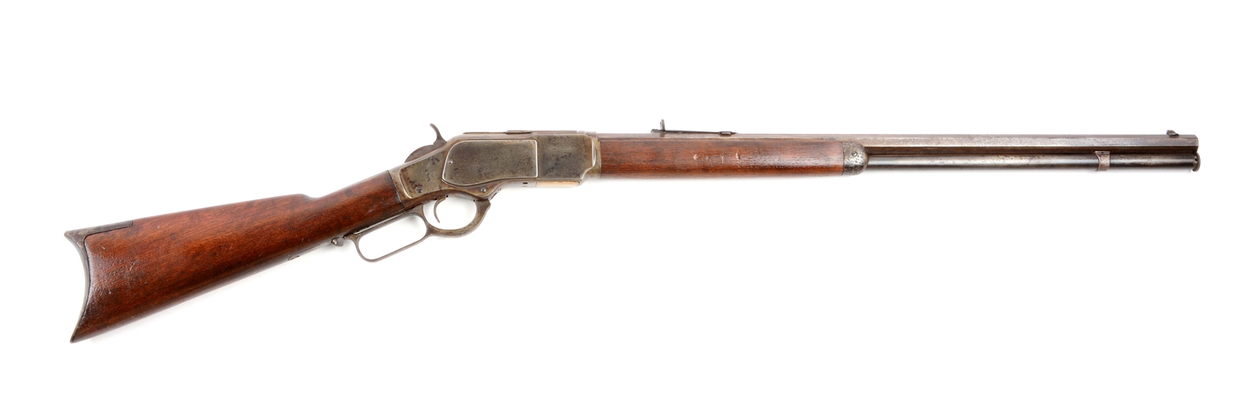 (A) SCARCE 22 CALIBER WINCHESTER MODEL 1873 LEVER ACTION RIFLE.