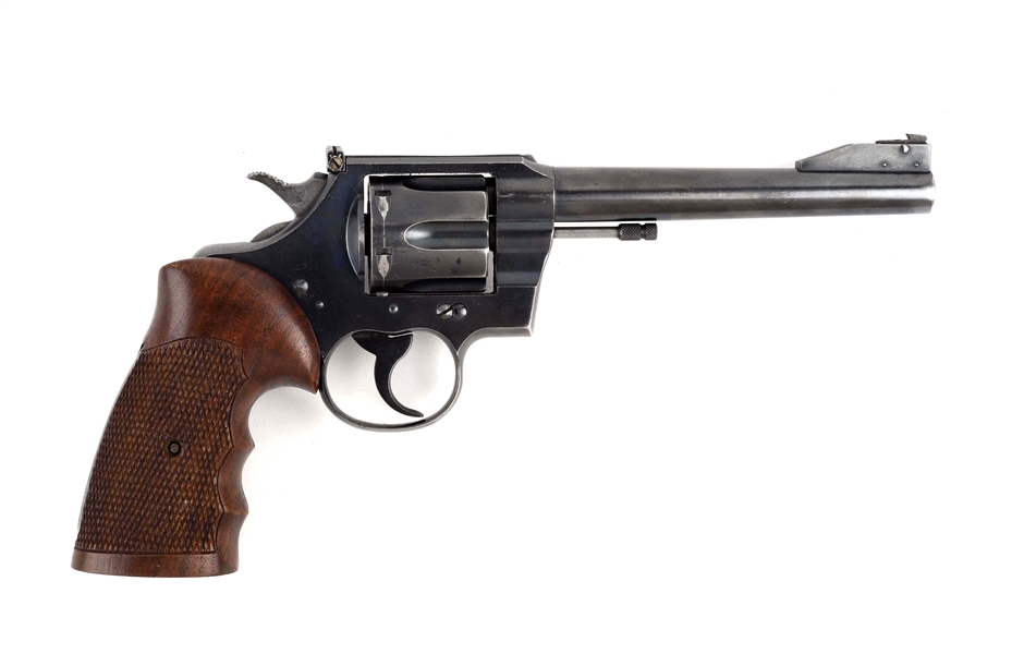 (C) COLT KING OFFICIAL POLICE HEAVY BARREL .38 DOUBLE ACTION REVOLVER.