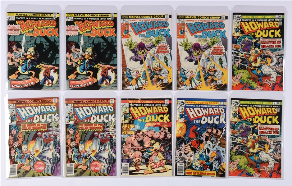 LOT OF 18: HOWARD THE DUCK COMIC BOOKS #1 - #17 BRONZE AGE MARVEL