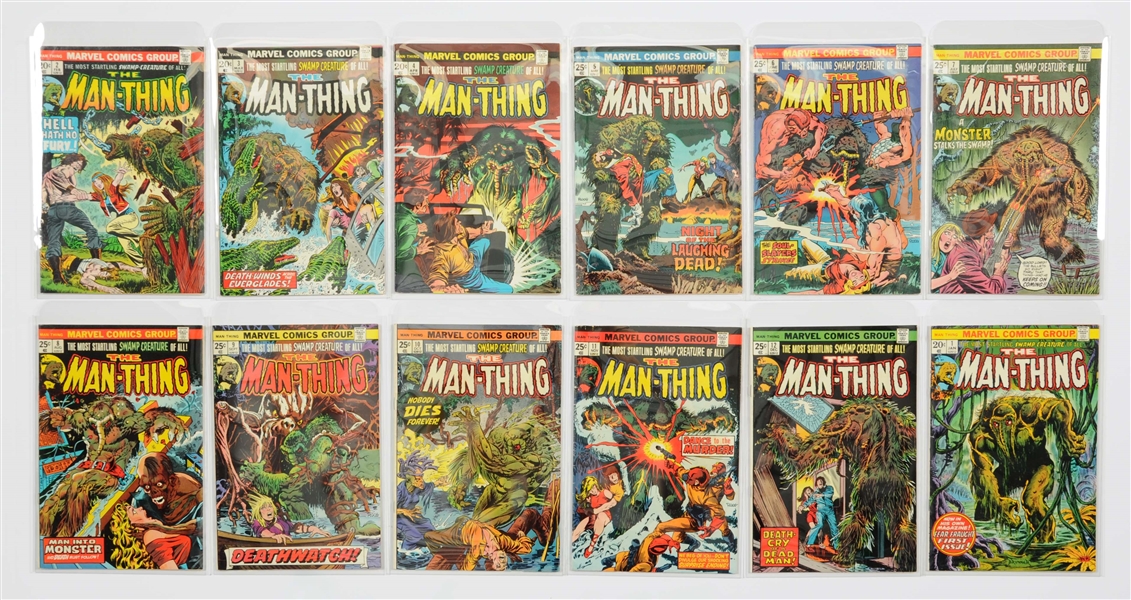 LOT OF 22 - THE MAN THING #1 - #22 HIGH GRADE RUN MARVEL BRONZE AGE 