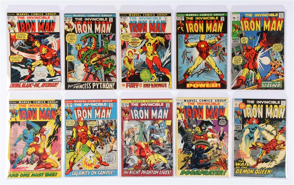 LOT OF 25: THE INVINCIBLE IRON MAN #41 - #68 MARVEL BRONZE AGE KEY BOOKS