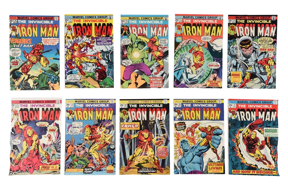 LOT OF 33: THE INVINCIBLE IRON MAN #69 - #103 BRONZE AGE KEY COMIC BOOKS