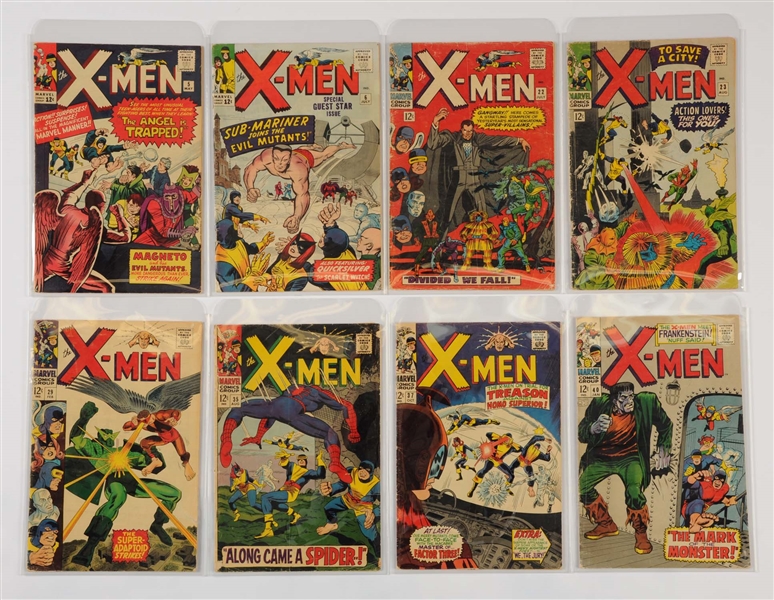 THE X-MEN SILVER AGE COMIC BOOK LOT - 8 BOOKS TOTAL 