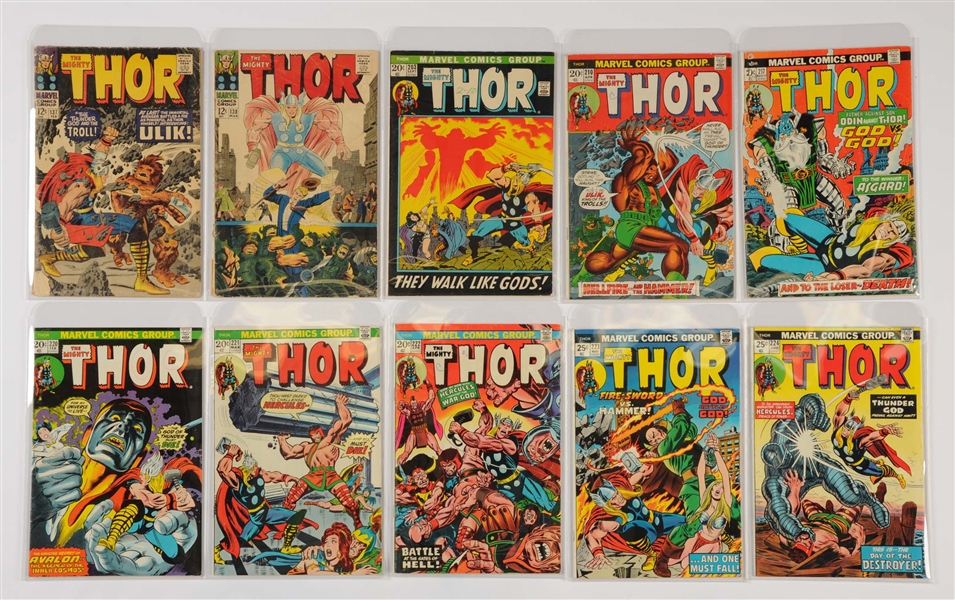 LOT OF 25: THE MIGHTY THOR COMIC BOOKS FROM SILVER & BRONZE MARVEL AGE