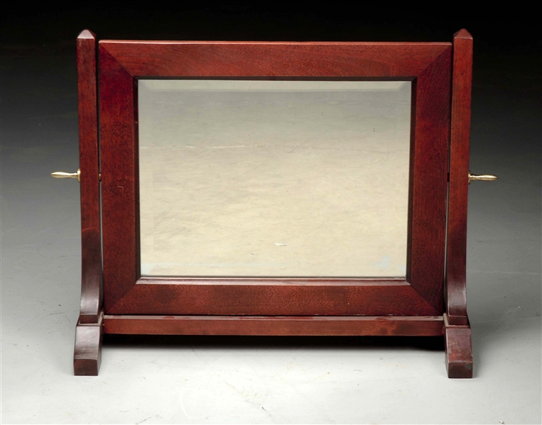 CONTEMPORARY MISSION STYLE SHAVING MIRROR.