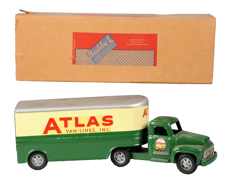 PRESSED STEEL BUDDY L. ATLAS TRUCK WITH BOX. 