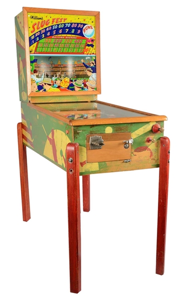 10¢ WILLIAMS SLUGFEST PINBALL MACHINE.