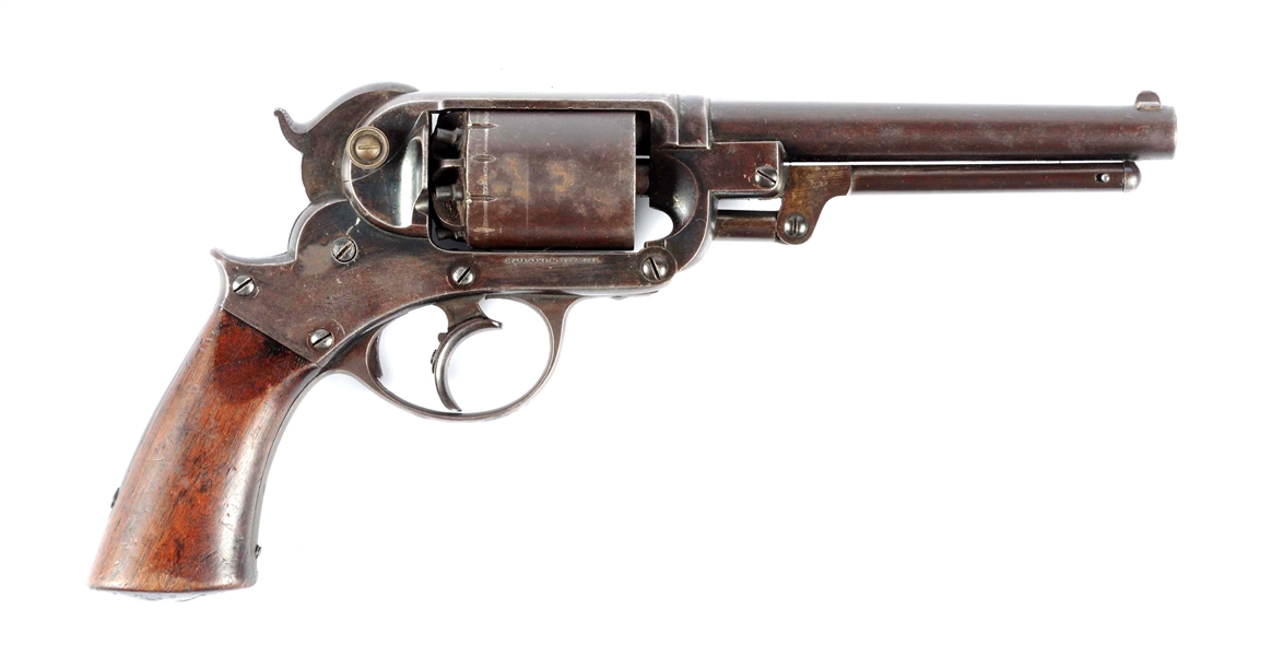 (A) STARR ARMS CO. DOUBLE ACTION MODEL 1858 NAVY REVOLVER.