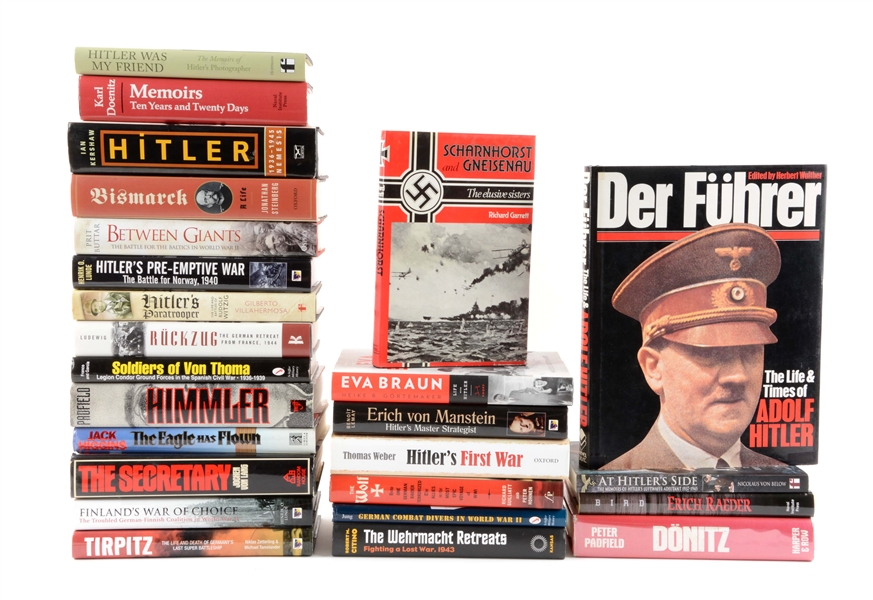 LARGE LOT OF WWI & WWII NON-FICTION BOOKS - MOSTLY THIRD REICH RELATED.