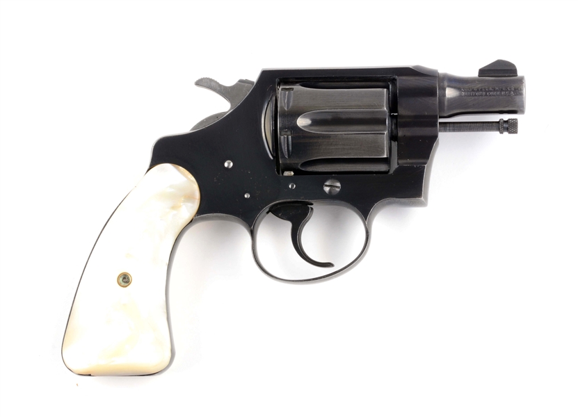 (C) COLT DETECTIVE SPECIAL DOUBLE ACTION REVOLVER WITH PEARLS.