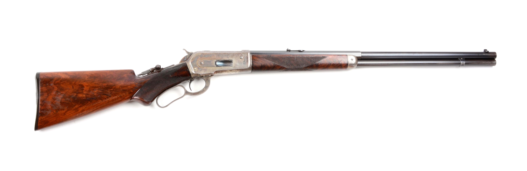 (A) HIGH CONDITION SPECIAL ORDER DELUXE WINCHESTER MODEL 1886 "BIG .50" LEVER ACTION RIFLE.