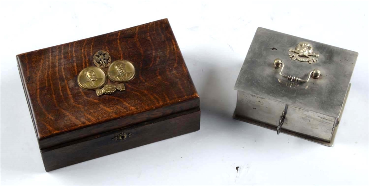 LOT OF 2: MILITARY BOXES.                         