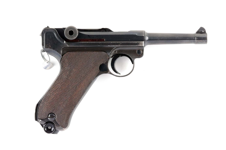 (C) MAUSER LUGER KU 42 CODE SEMI-AUTOMATIC LUGER WITH 41 DATE