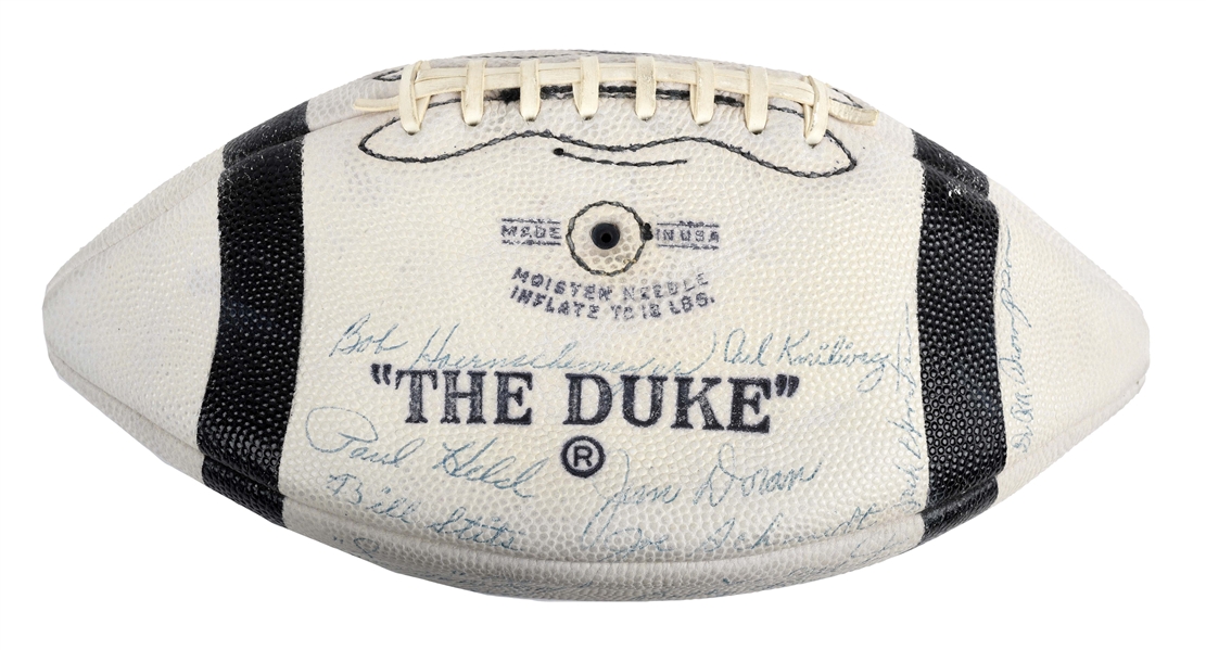1955 DETROIT LIONS AUTOGRAPHED FOOTBALL WITH LOA.