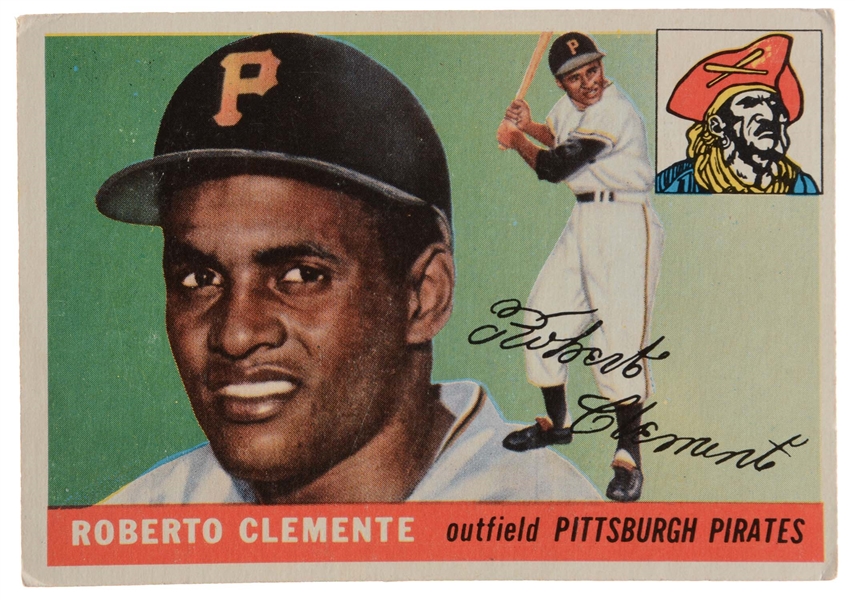 1955 TOPPS #164 ROBERTO CLEMENTE ROOKIE.