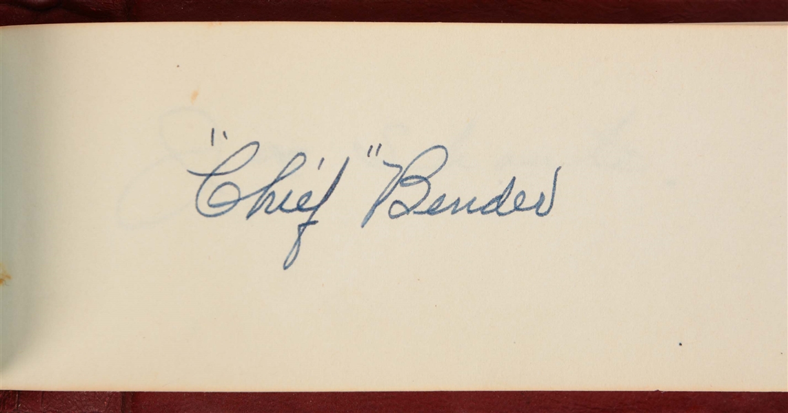 1940S MULTI-SIGNED AUTOGRAPH ALBUM INCLUDING CHIEF BENDER
