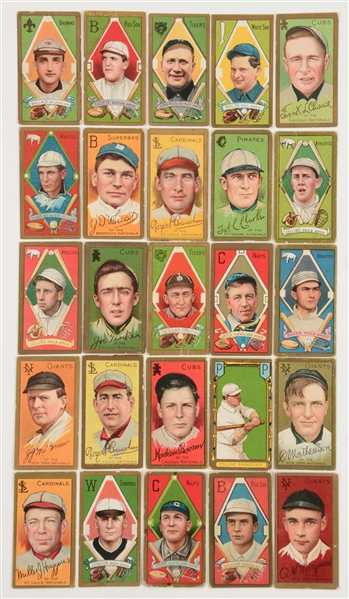 LOT OF 219: AMERICAN TOBACCO CO. T205 MASTER BASEBALL CARD NEAR COMPLETE SET.