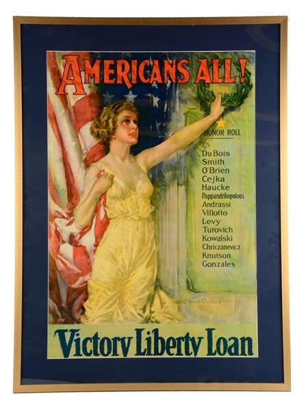 AMERICANS ALL VICTORY LIBERTY LOANS POSTER.