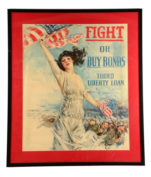 WWI FIGHT OR BUY BONDS POSTER.