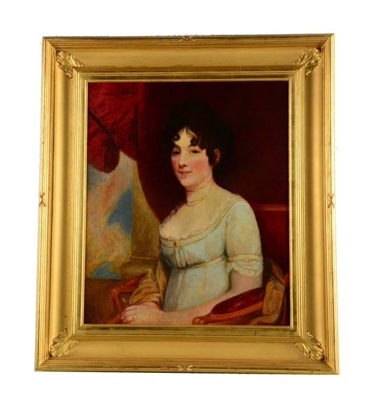 PORTRAIT OF FIRST LADY DOLLEY MADISON.