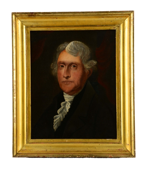 PORTRAIT OF PRESIDENT THOMAS JEFFERSON.