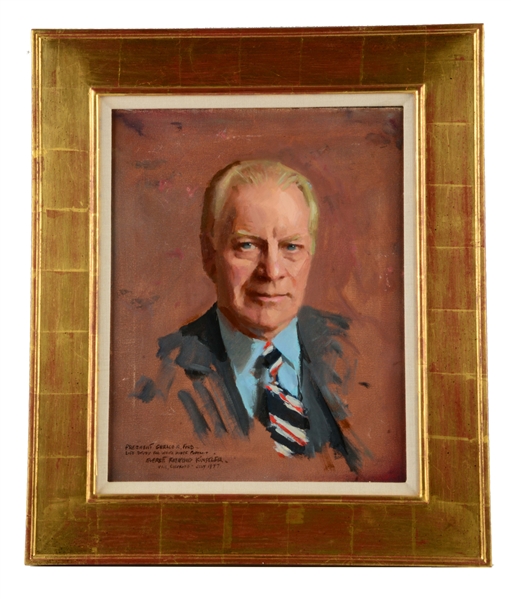 PORTRAIT OF PRESIDENT GERALD R. FORD.
