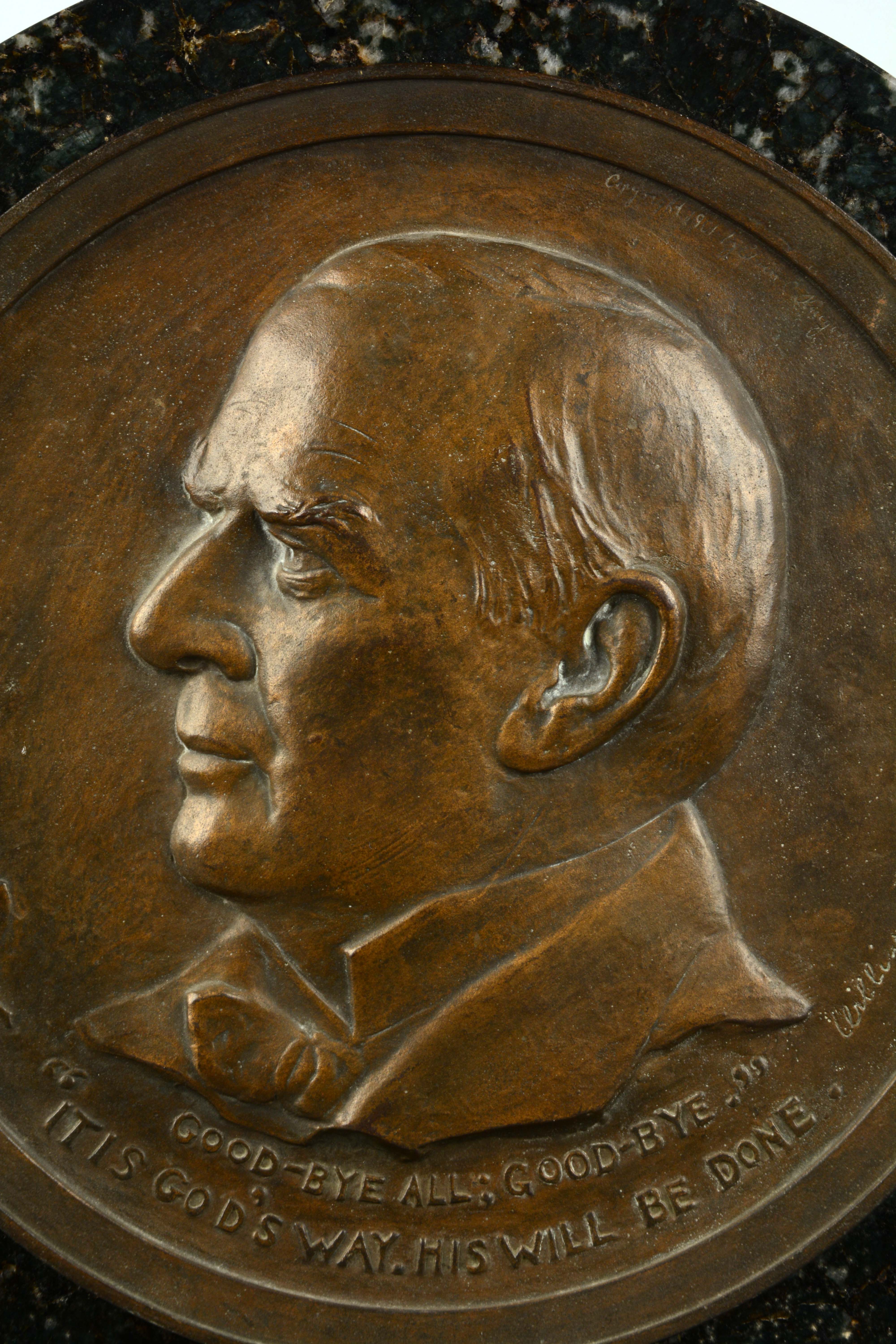 Lot Detail - BRONZE & MARBLE SEAL OF PRESIDENT MCKINLEY.