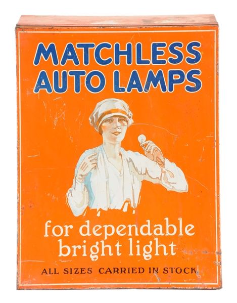 MATCHLESS AUTO LAMPS METAL COUNTER-TOP DISPLAY.