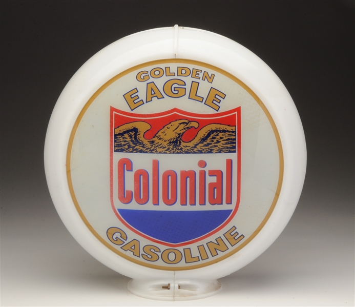 GOLDEN EAGLE COLONIAL GASOLINE 13-1/2 SINGLE GLOBE LENS.