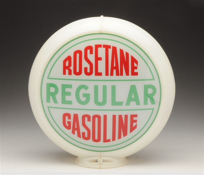 ROSETANE REGULAR GASOLINE 13-1/2" GLOBE LENSES.
