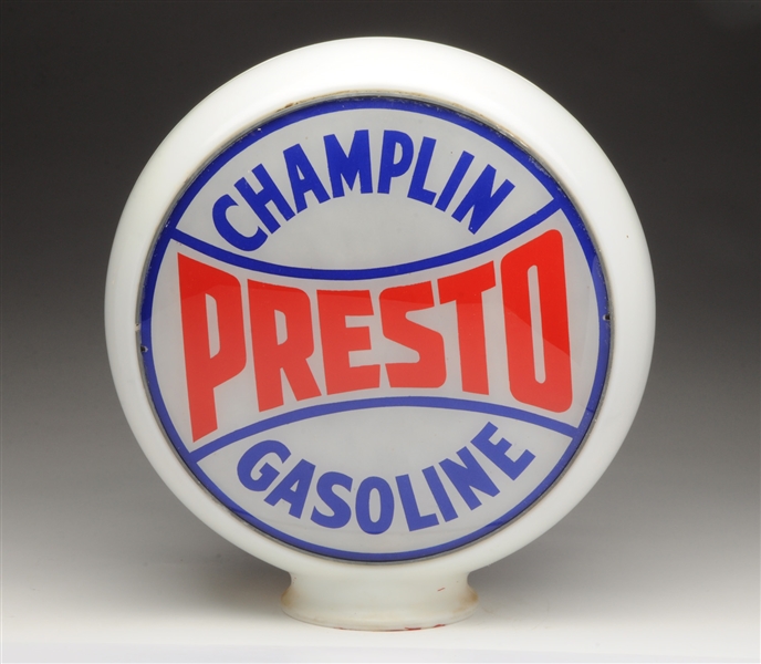 CHAMPLIN PRESTO GASOLINE 13-1/2" GLOBE LENSES.