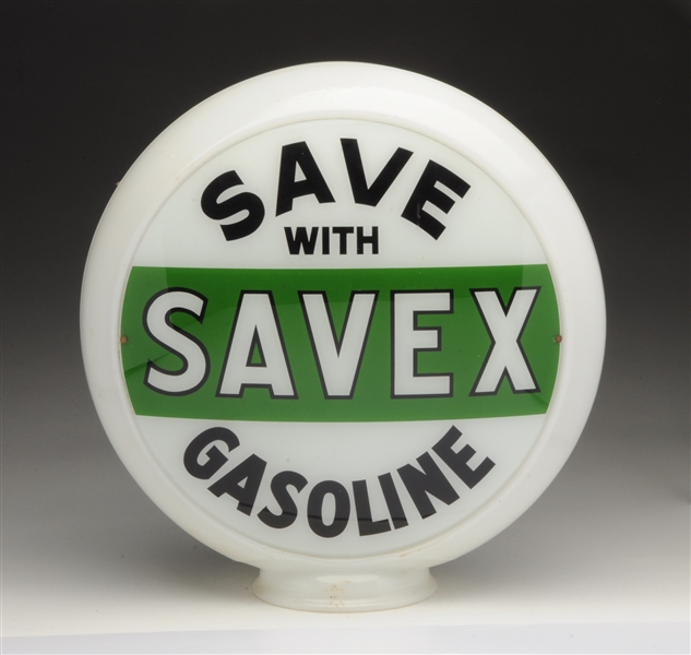 SAVEX GASOLINE 13-1/2" GLOBE LENSES.