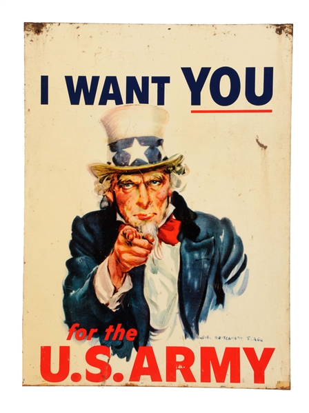 I WANT YOU FOR THE U.S. ARMY METAL SIGN.