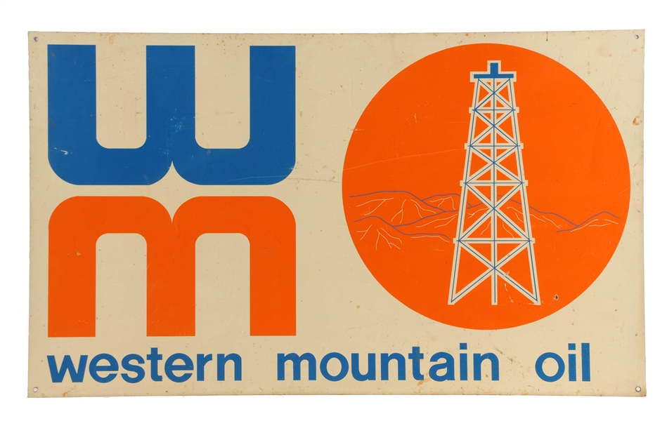 WESTERN MOUNTAIN OIL METAL SIGN.