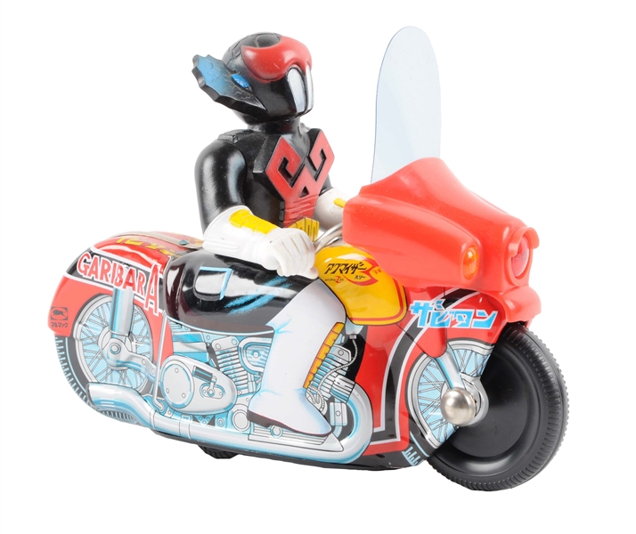 JAPANESE TIN LITHO FRICTION GARIBARA MOTORCYCLE TOY.