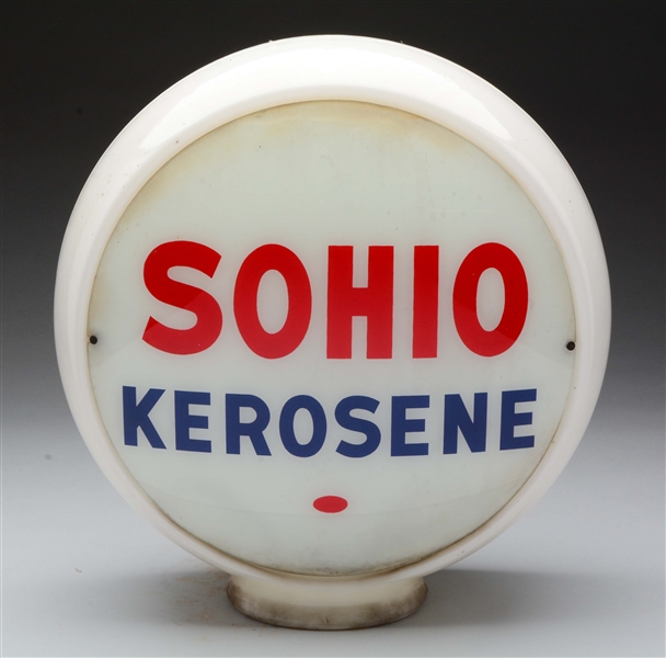 SOHIO KEROSENE 13-1/2" GLOBE LENSES.
