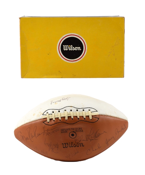 1974 PRO BOWL AUTOGRAPHED WILSON FOOTBALL WITH LOA.