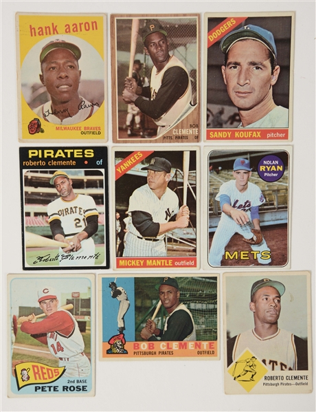LOT OF 49: 1953-1978 STAR CARD COLLECTION INCLUDING MANTLE, CLEMENTE & KOUFAX (49). 