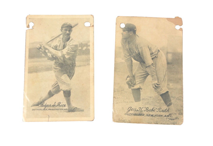 LOT OF 23: 1920S BASEBALL EXHIBIT CARD COLLECTION INCLUDING BABE RUTH.