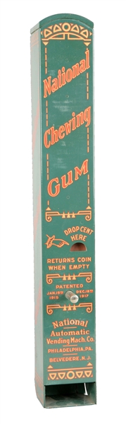 1¢ NATIONAL CHEWING GUM VENDING MACHINE WITH ORIGINAL BOX.