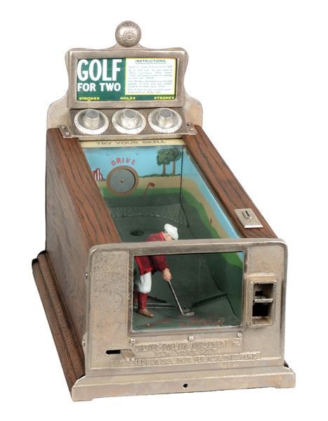 1¢ CHESTER-POLLARD JUNIOR GOLF COUNTERTOP ARCADE MACHINE. 