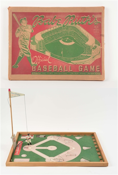 VINTAGE BABE RUTH OFFICIAL BASEBALL GAME IN ORIGINAL BOX.