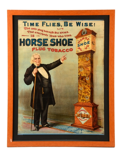 EARLY HORSE SHOE TOBACCO PAPER POSTER. 