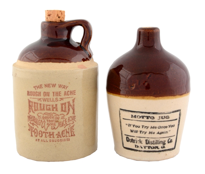 LOT OF 2: SMALL EARLY JUGS. 