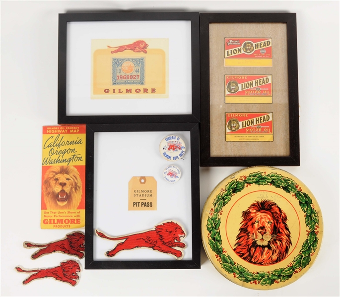 LOT OF 10: GILMORE GASOLINE RELATED ADVERTISEMENTS.