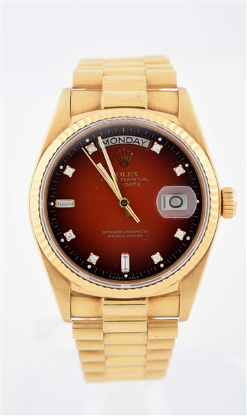 ROLEX DAY DATE IN 18K YELLOW GOLD WITH PRESIDENTIAL BRACELET REF 18038 